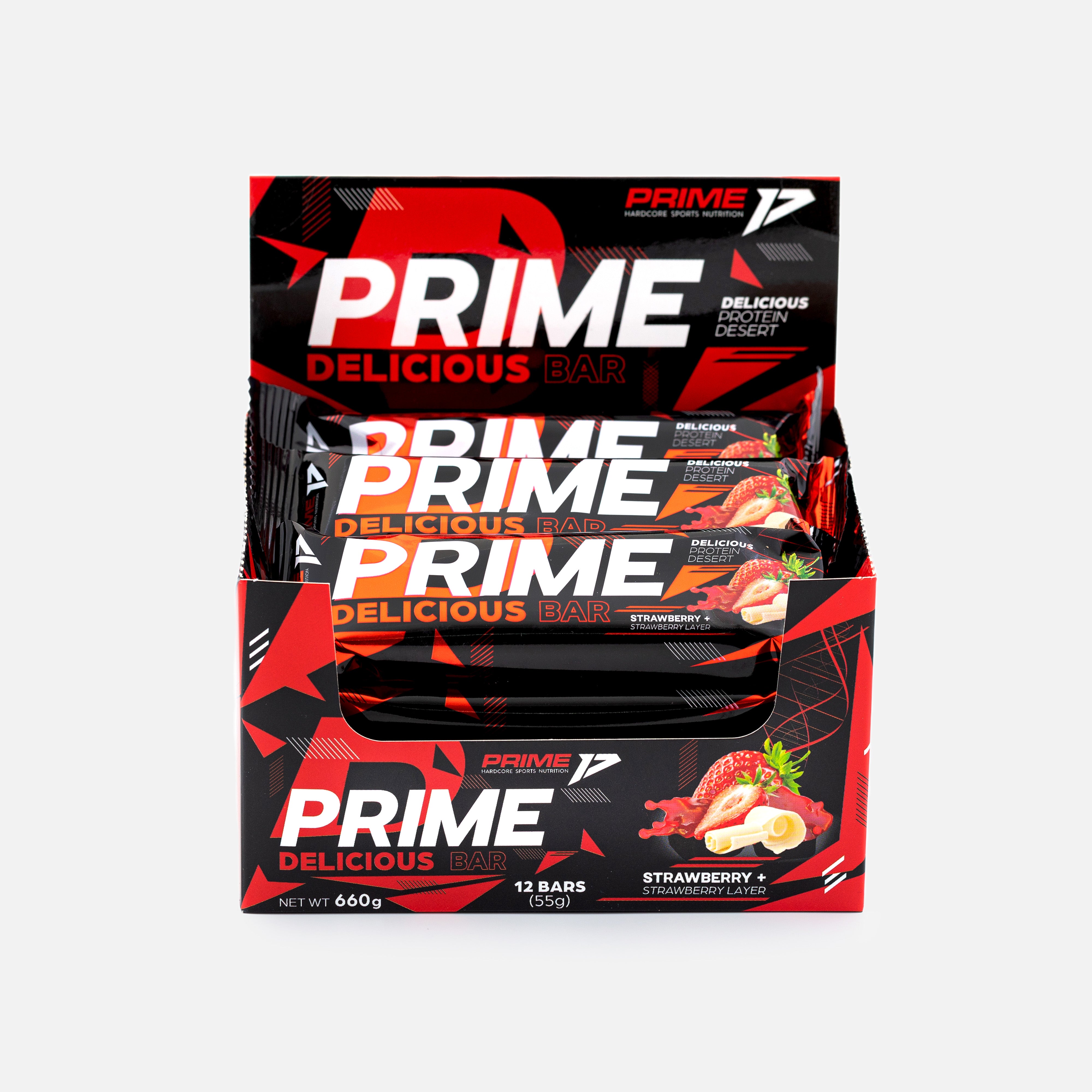 Baton proteic căpșuni