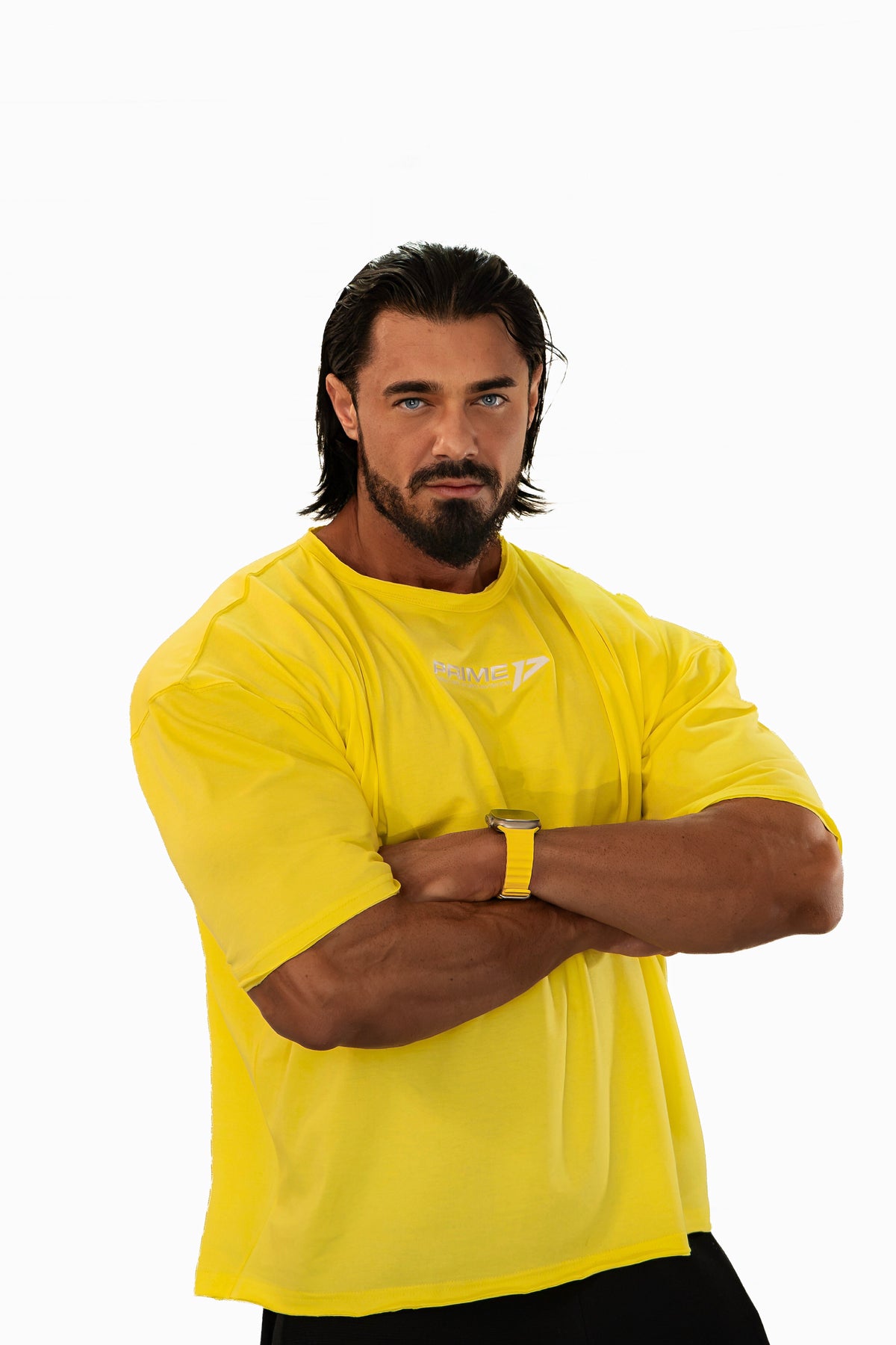Tricou Sală Oversized Bărbați Prime - Galben Pastel