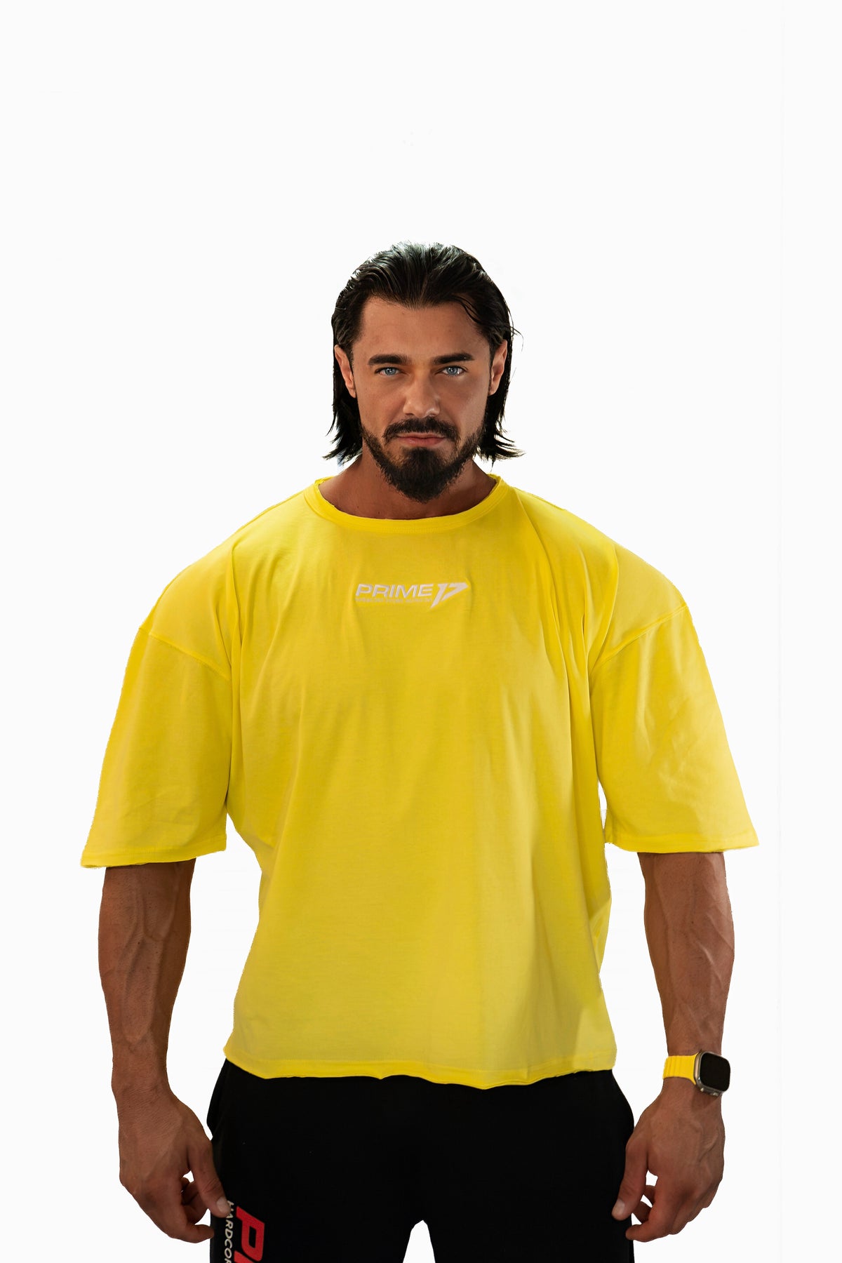 Tricou Sală Oversized Bărbați Prime - Galben Pastel