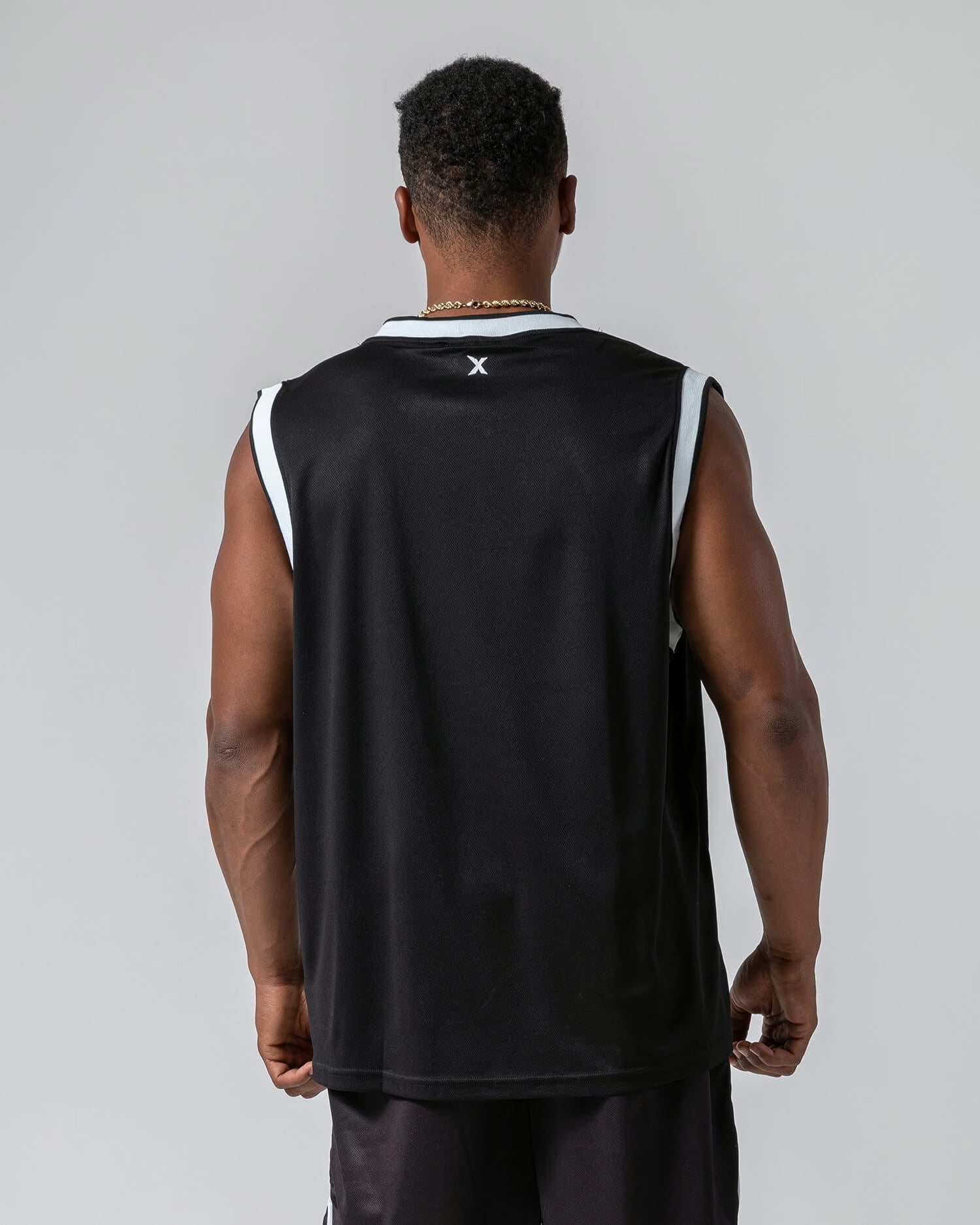 MNX sleeveless basketball jersey, black