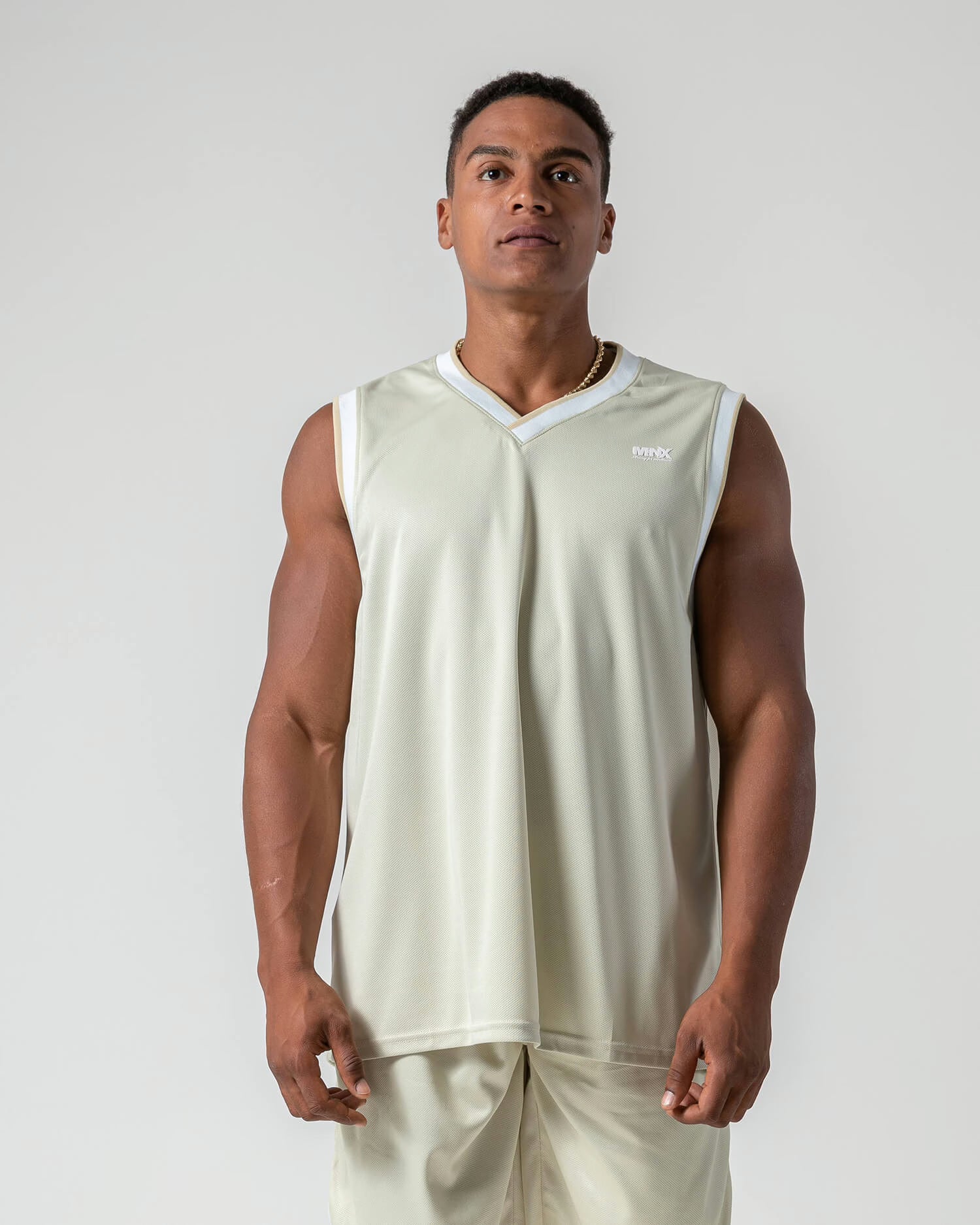 MNX Sleeveless basketball jersey, cool gray