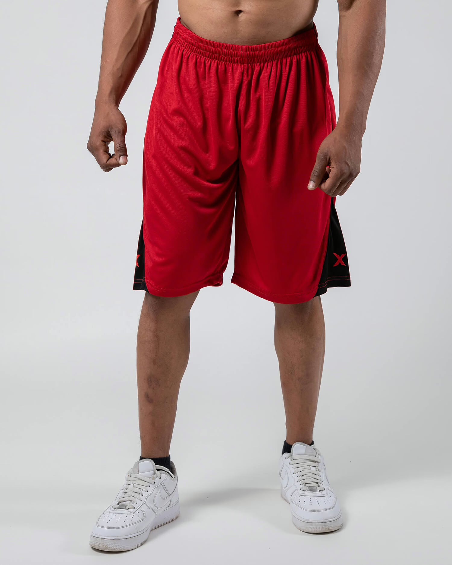 MNX Basketball mesh shorts, red