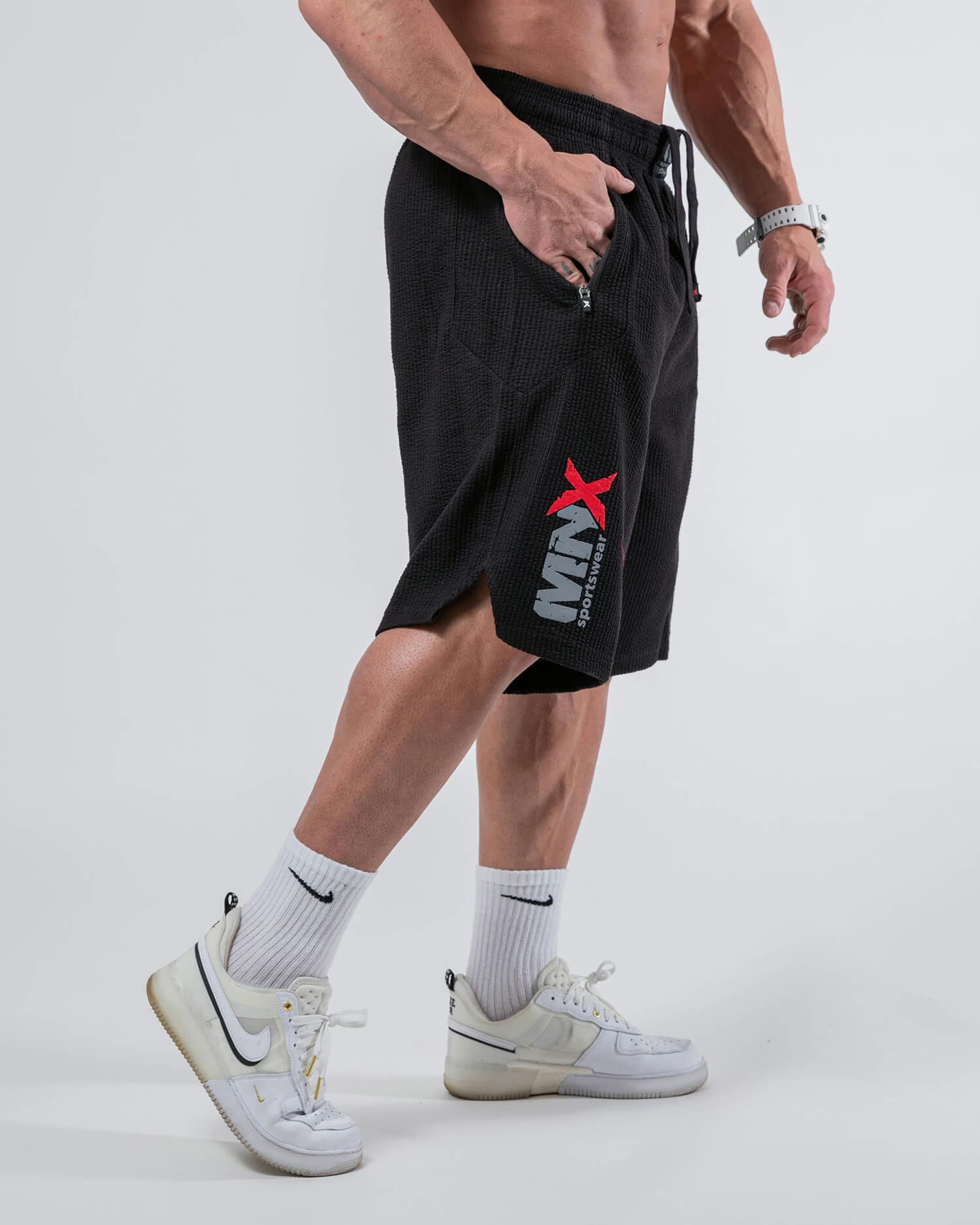 MNX Ribbed shorts Hammer, black