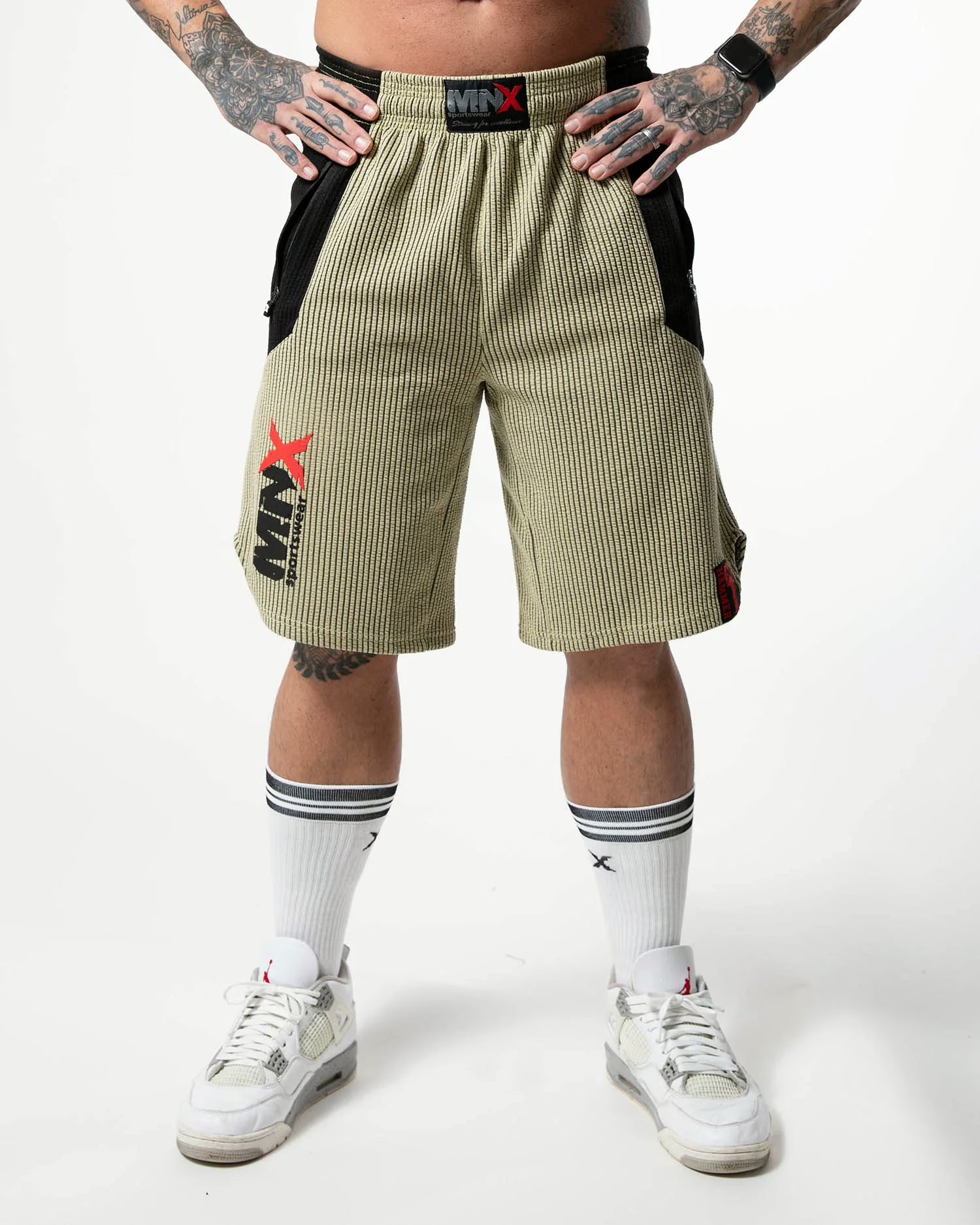 MNX Ribbed shorts Hammer, green lint