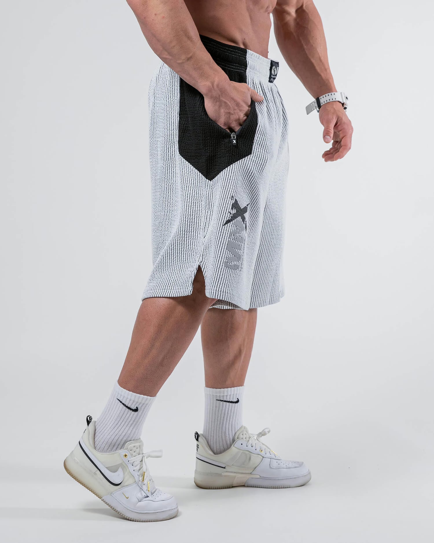 MNX Ribbed shorts Hammer, white