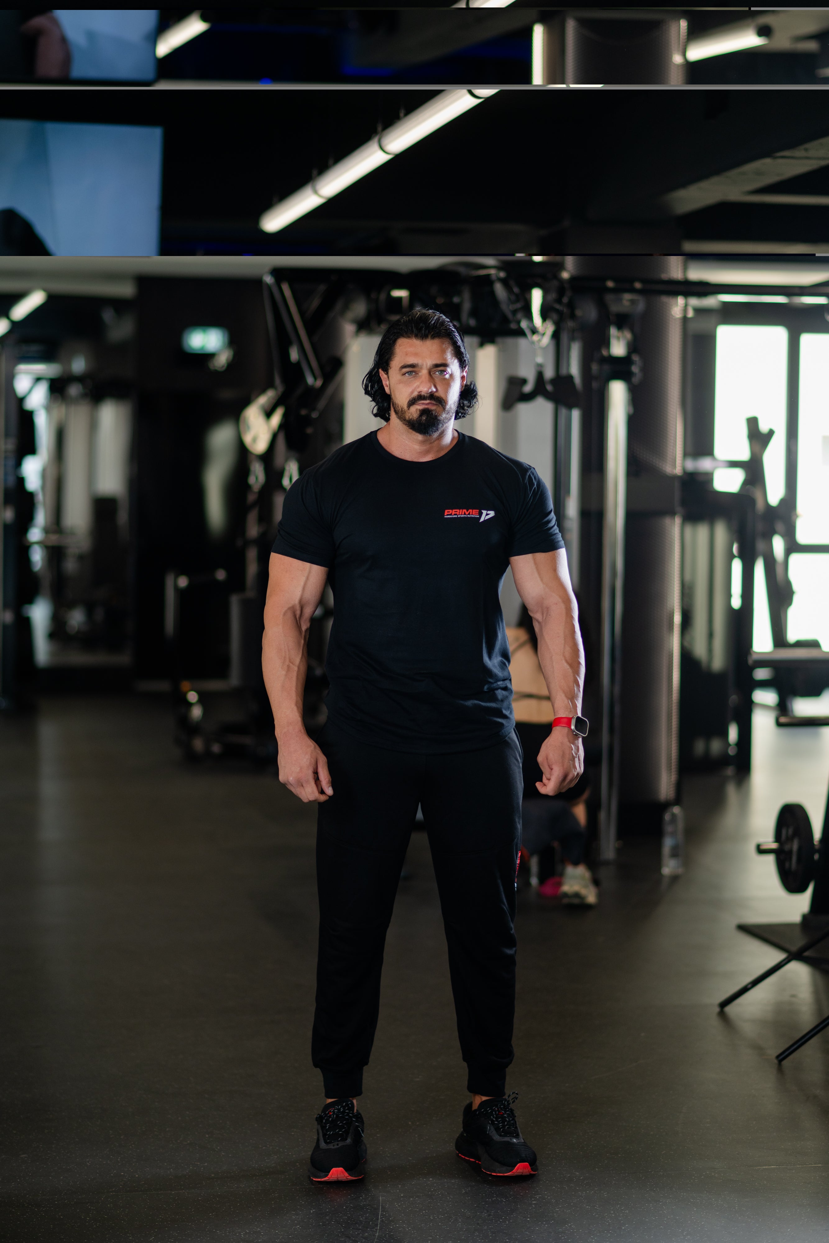 T-shirt Drop Shoulder Muscle Black