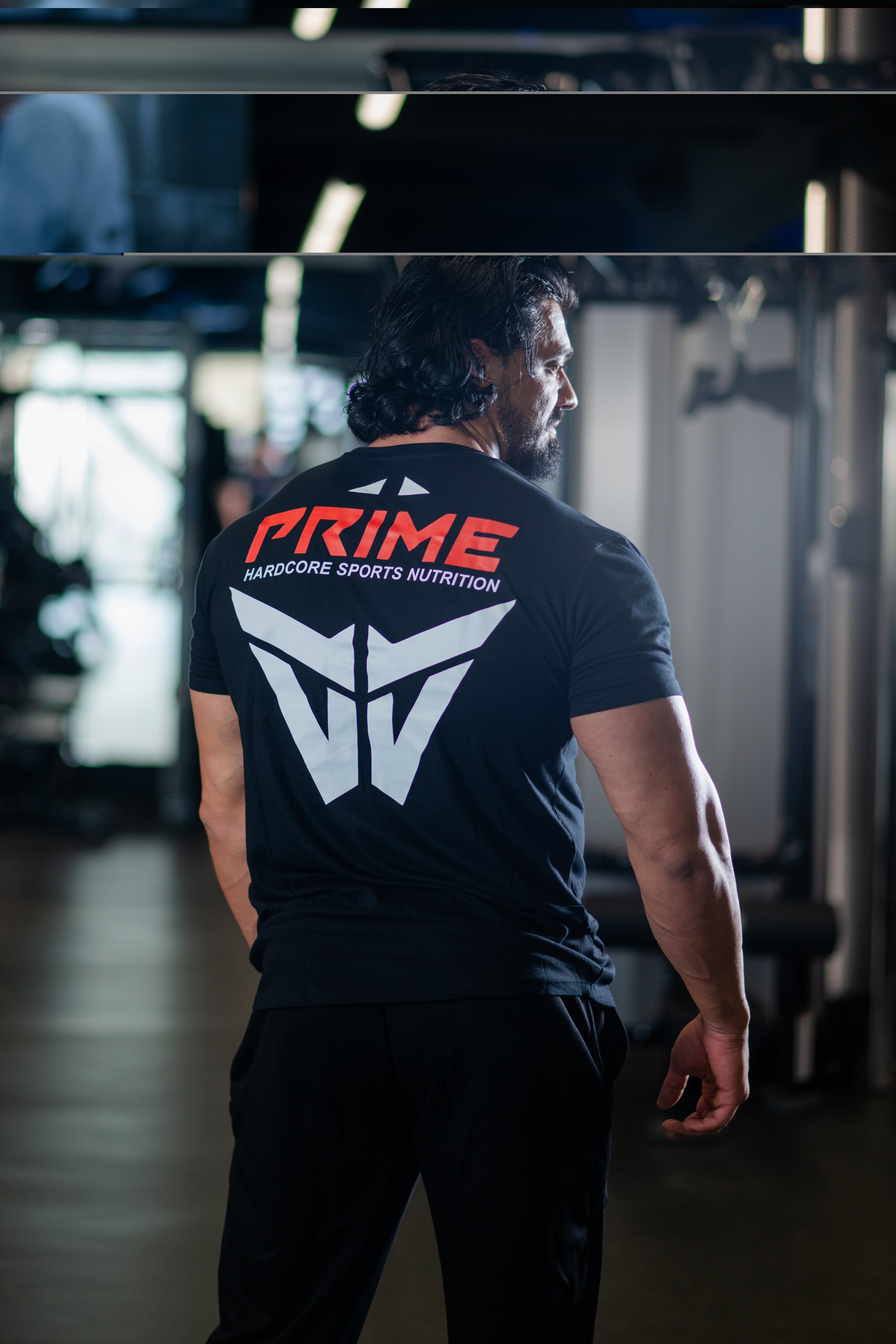 T-shirt Drop Shoulder Muscle Black