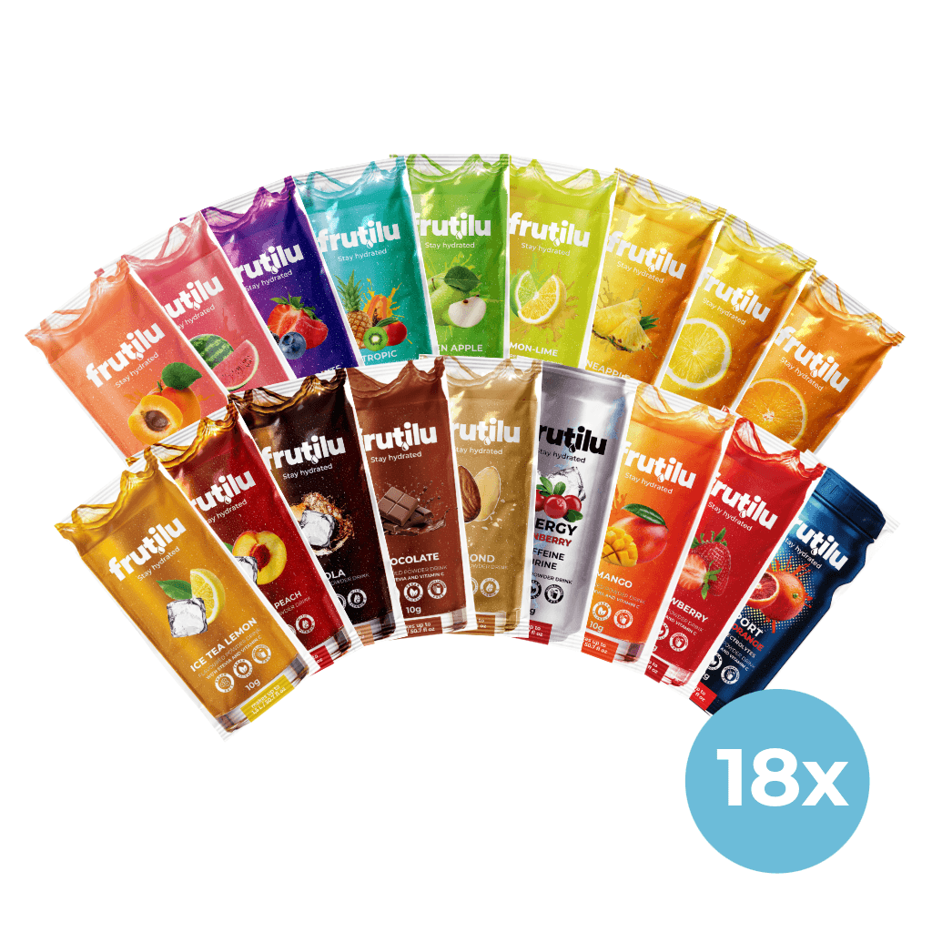 Pachet Mix Arome Bautura Instant Frutilu, Fara Zahar, 18 Plicuri x 10g (Set Degustare)