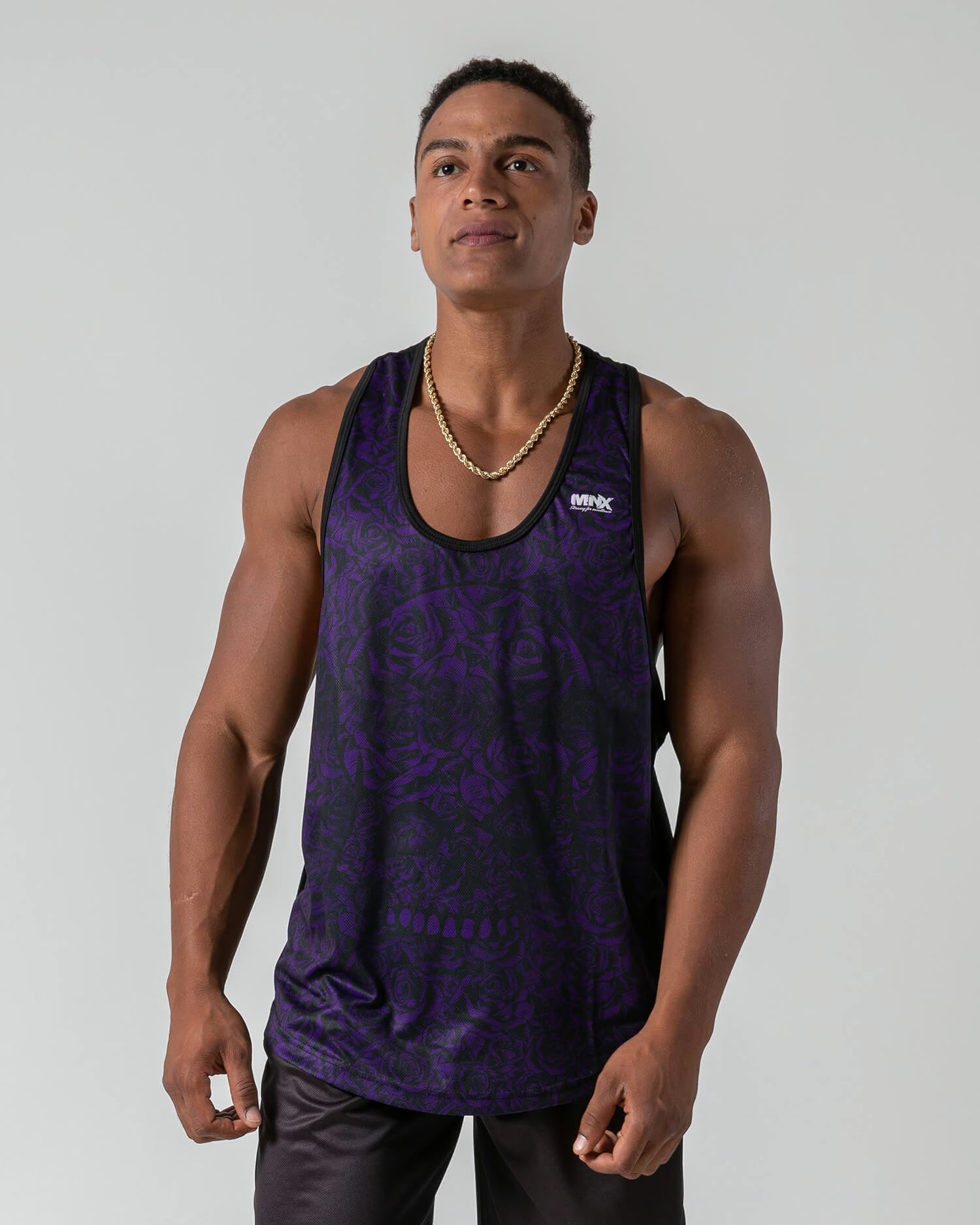 MNX Stringer tank top Skull souls, purple