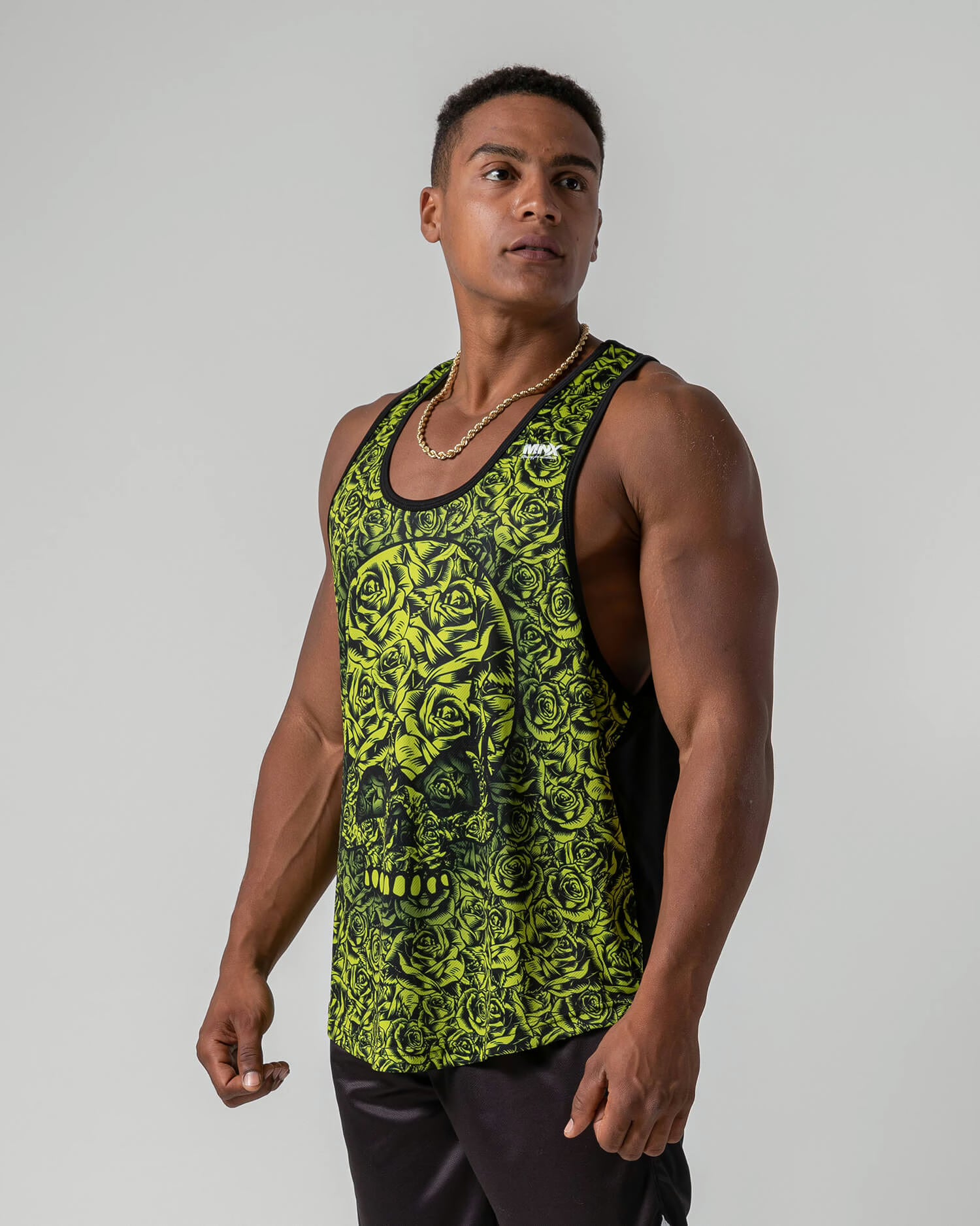 MNX Stringer tank top Skull souls, yellow