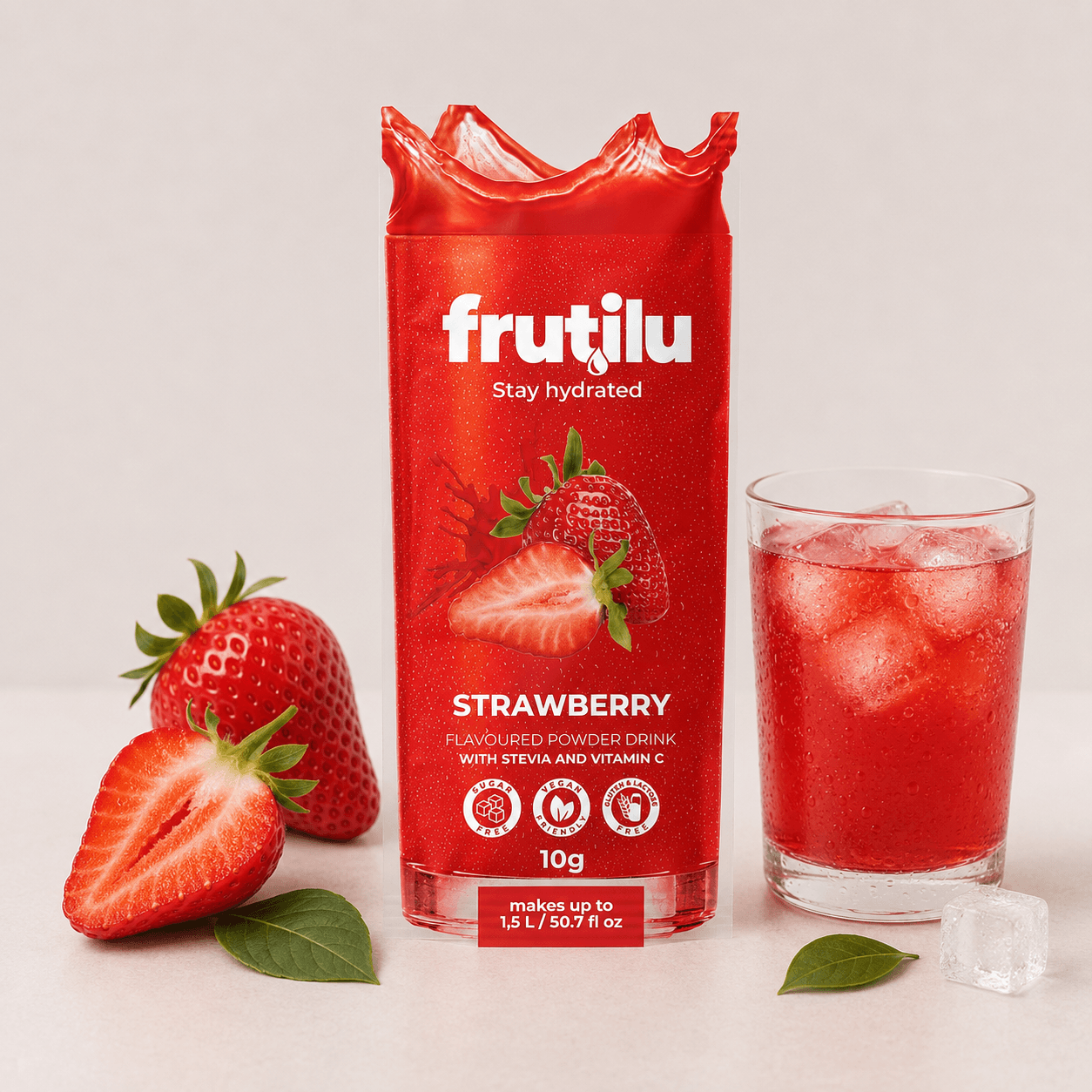 Frutilu Instant Drink Strawberry, 10 g