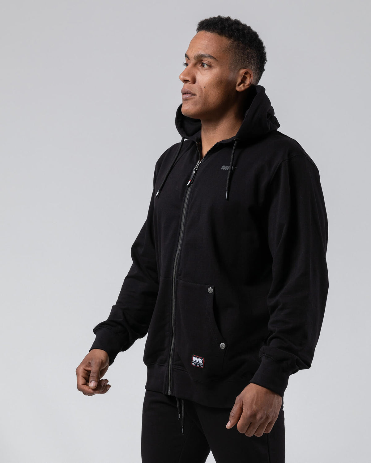 MNX Men's lightweight hoodie Aesthetic, black