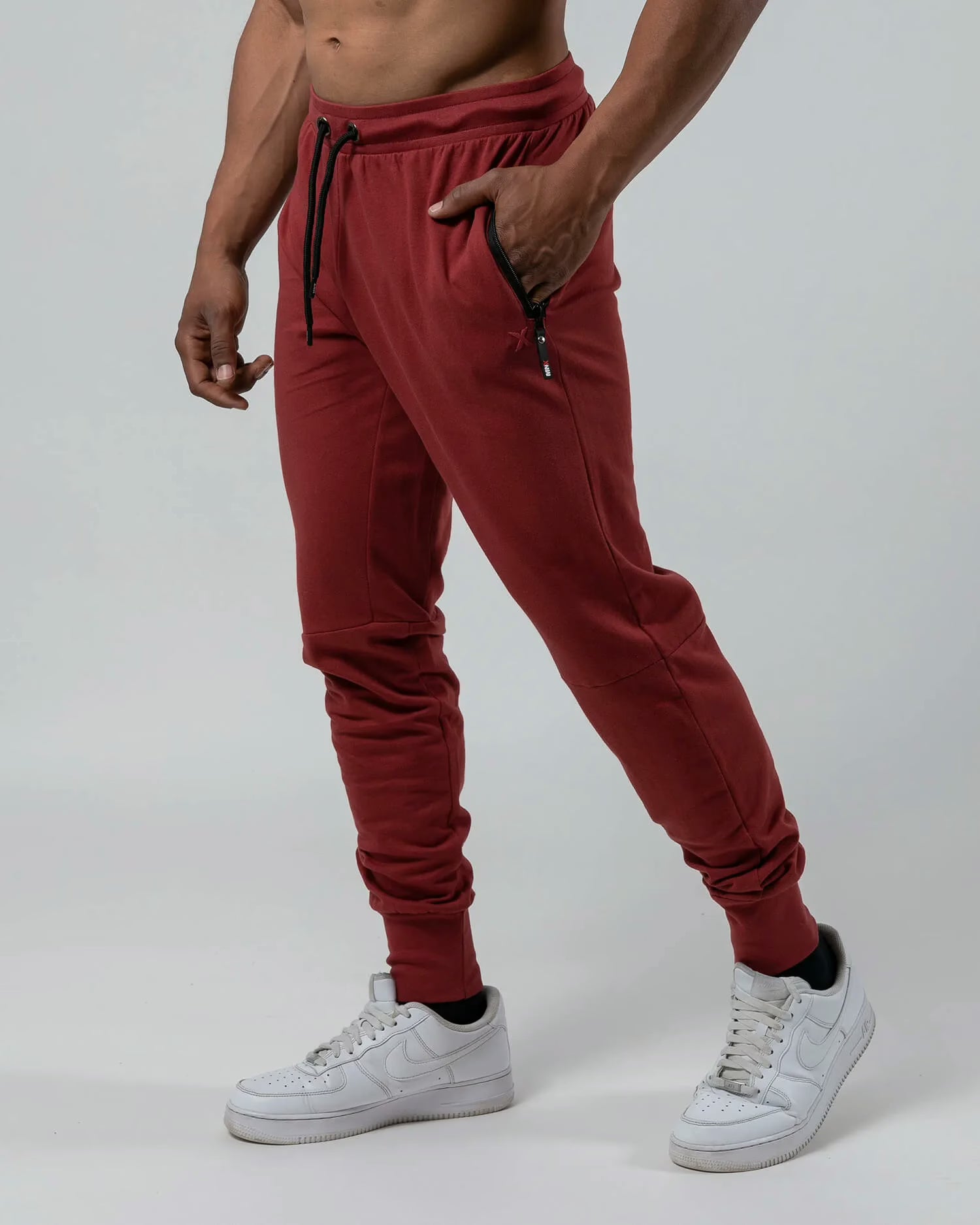 MNX Men’s lightweight joggers Aesthetic, maroon