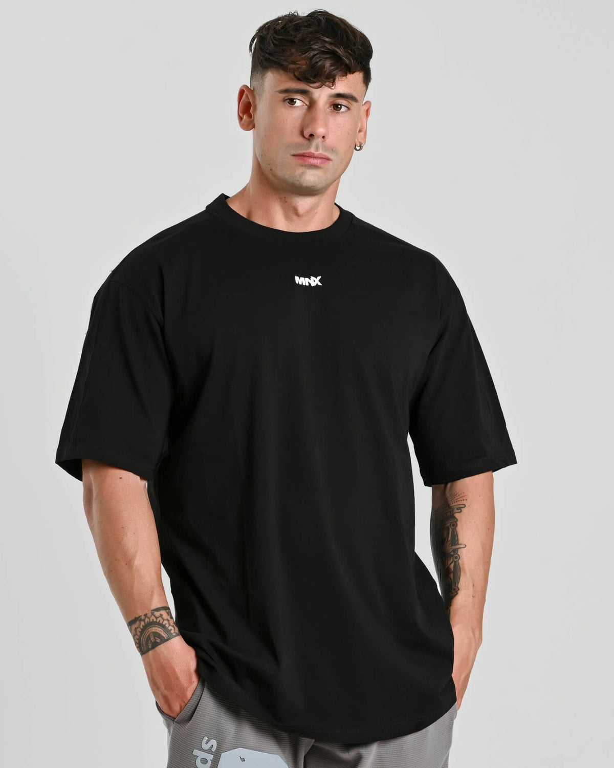 MNX cotton T-shirt Basix, black