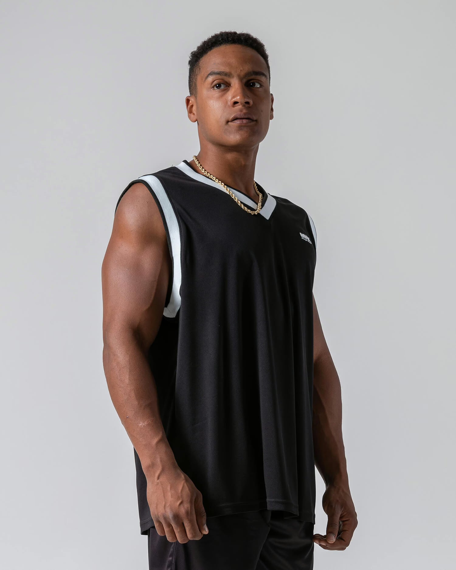 MNX sleeveless basketball jersey, black