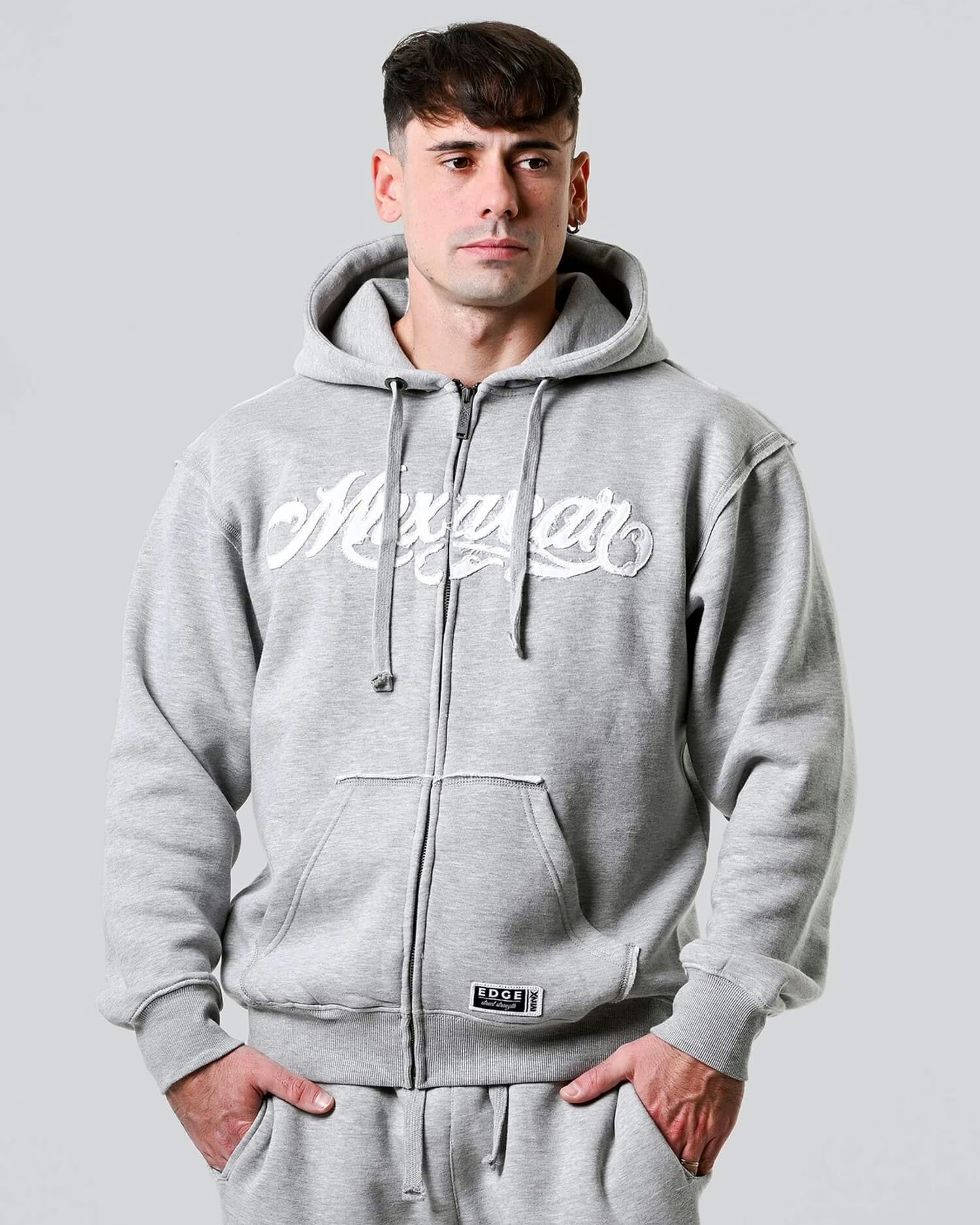 MNX Hoodie Edge, melange grey