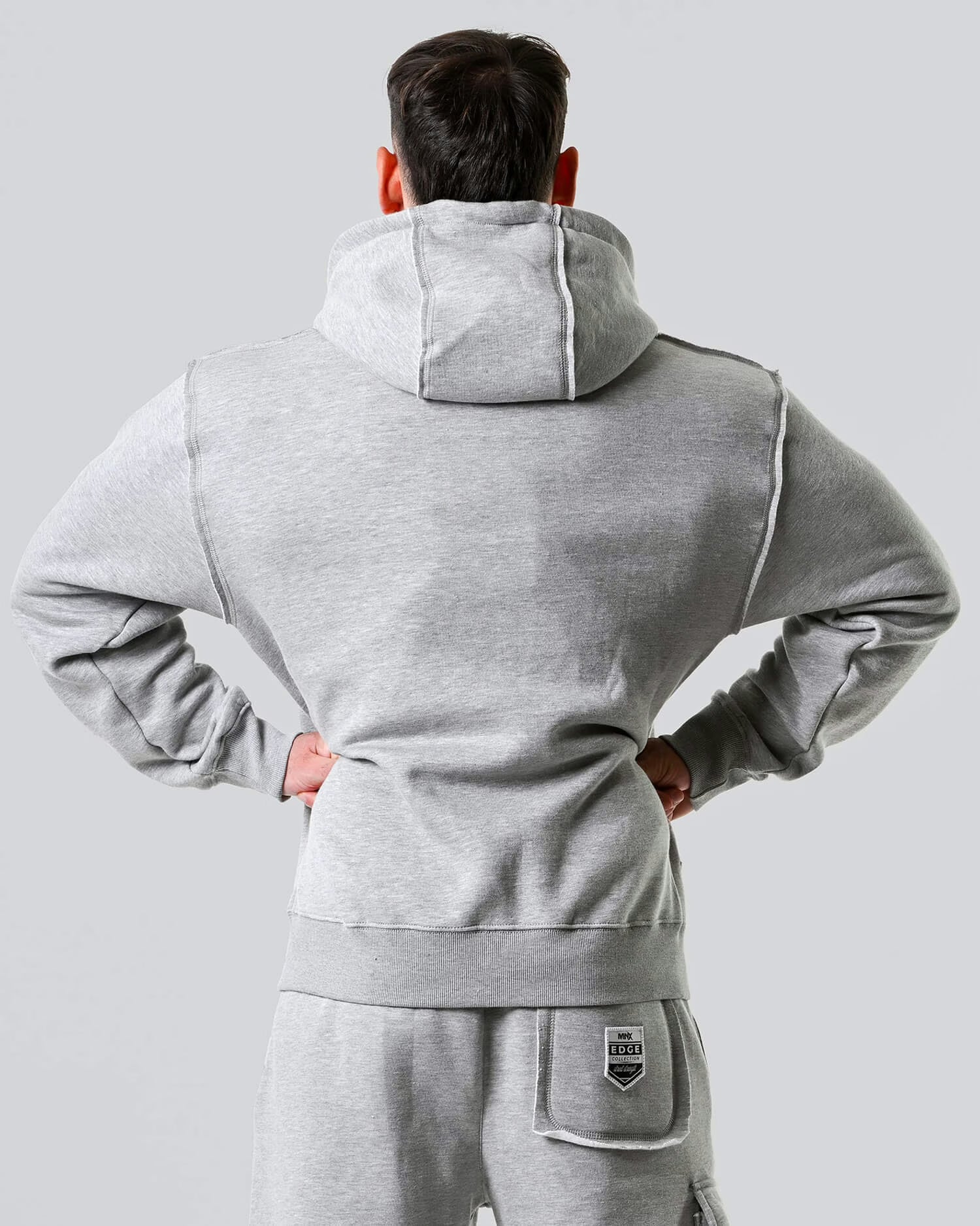 MNX Hoodie Edge, melange grey