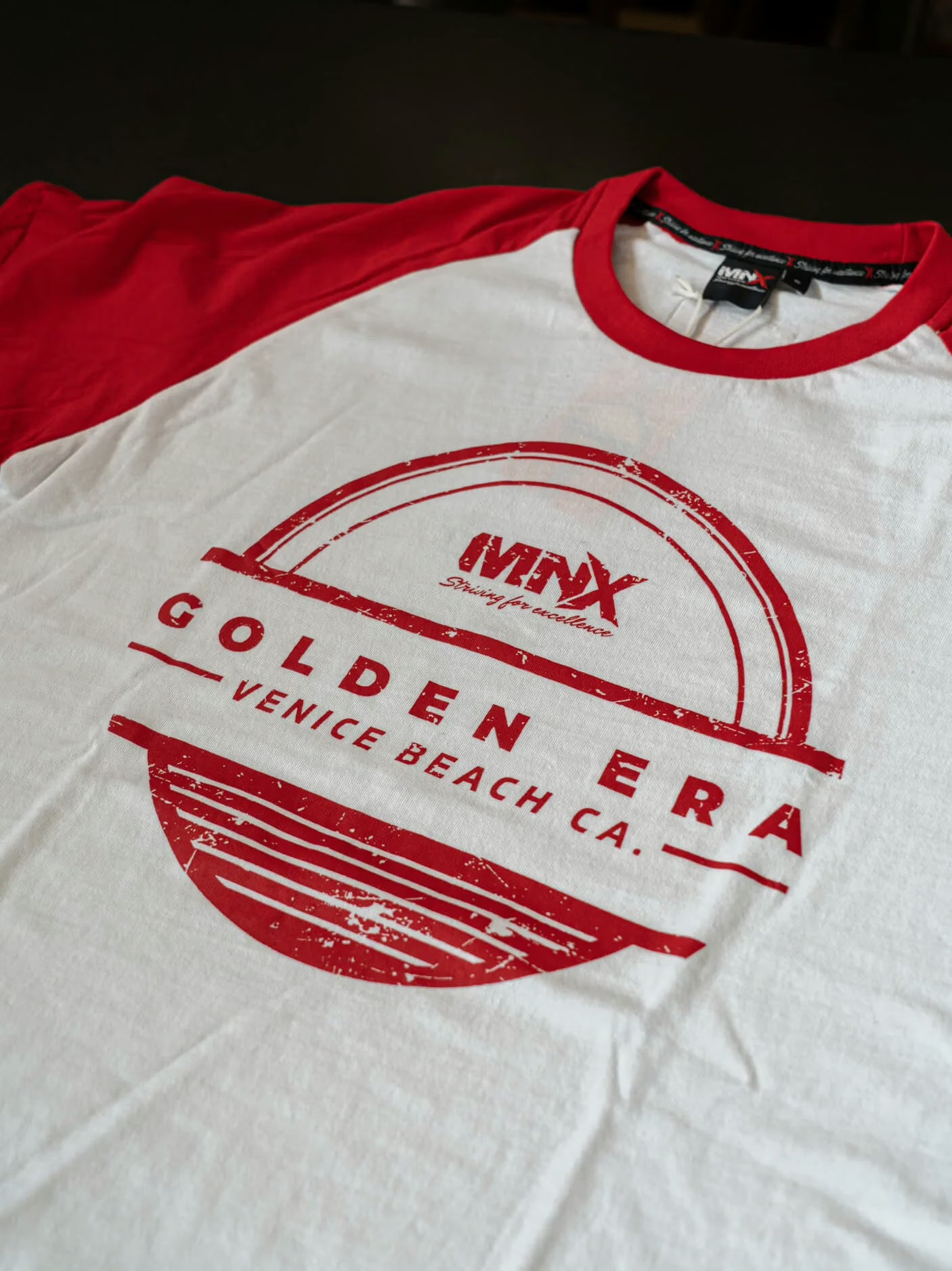 MNX classic T-shirt Golden Era 2.0, white&red