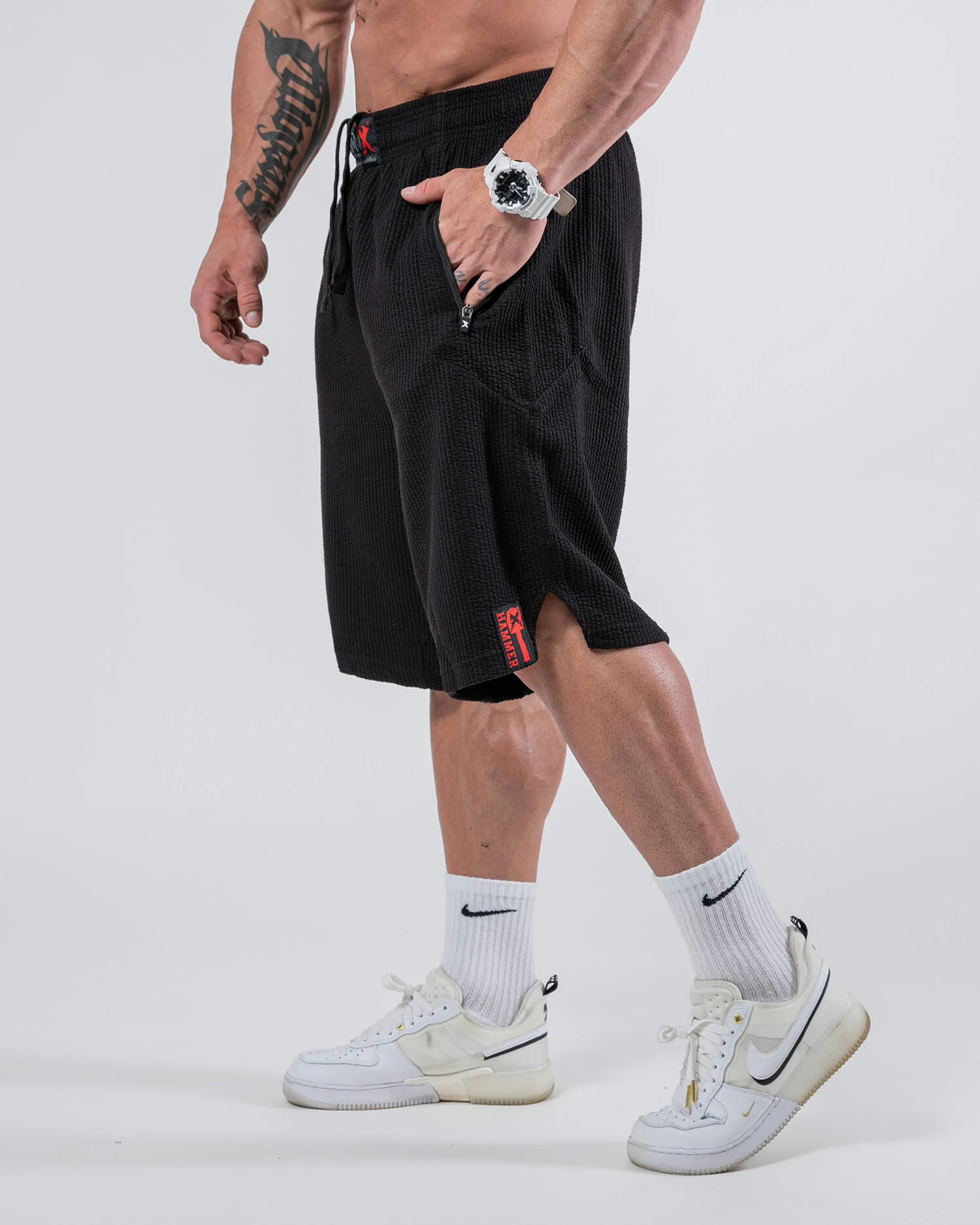 MNX Ribbed shorts Hammer, black