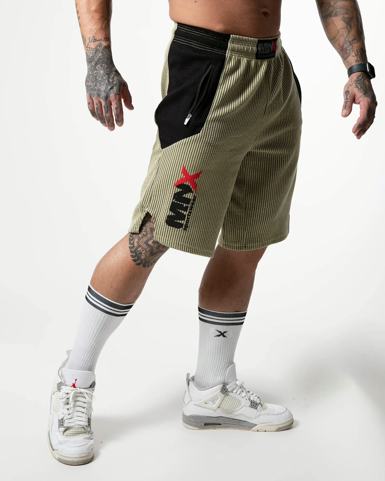 MNX Ribbed shorts Hammer, green lint
