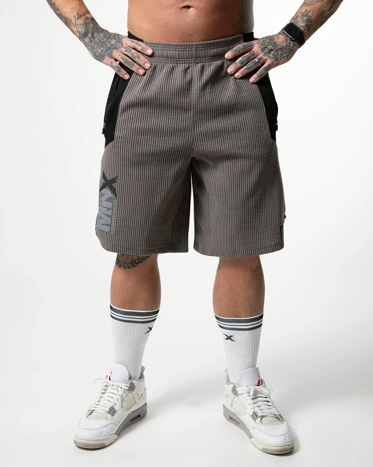 MNX Ribbed shorts Hammer, grey