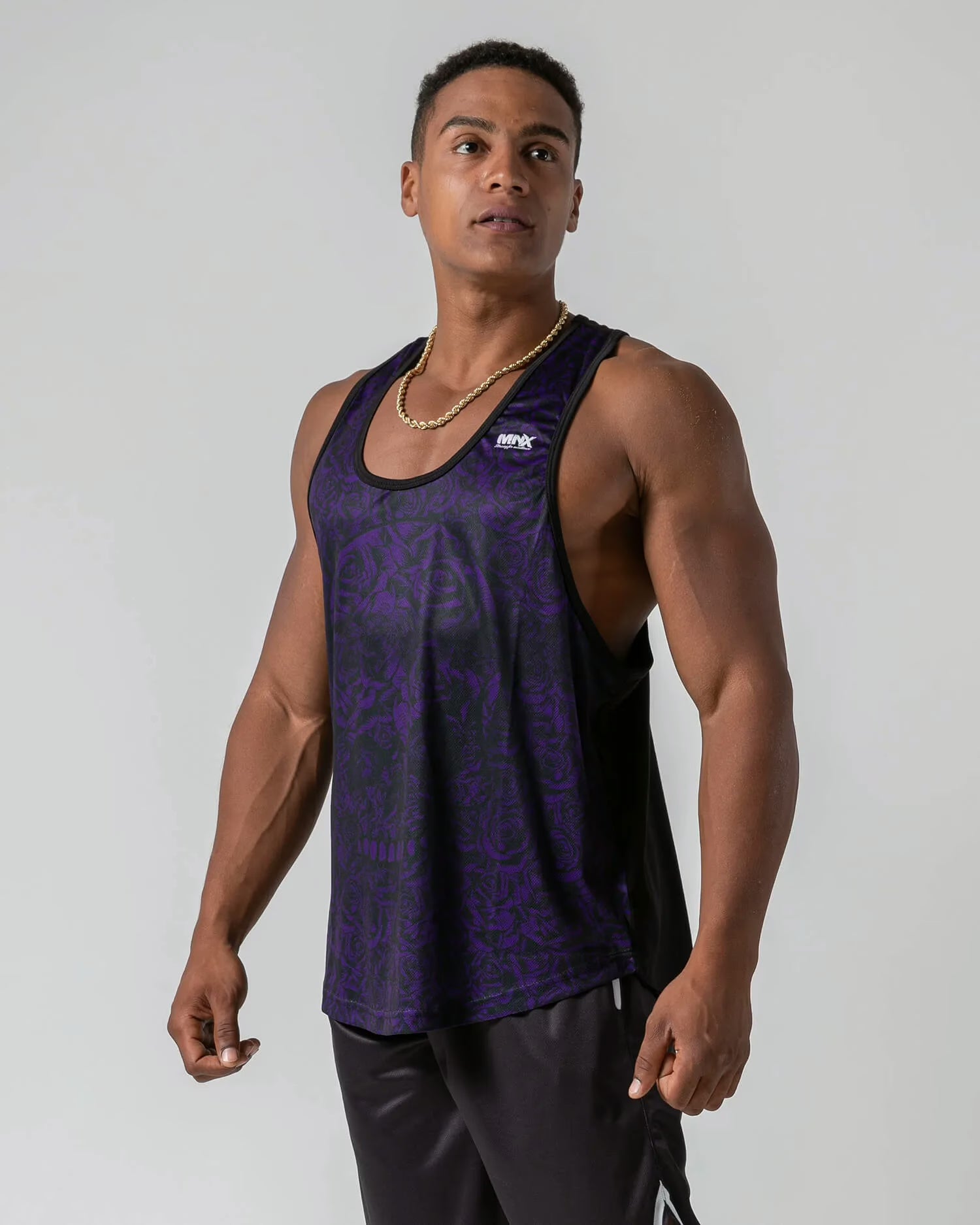 MNX Stringer tank top Skull souls, purple